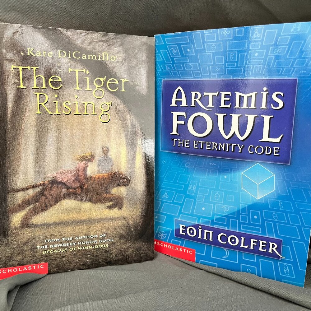 The Tiger Rising by KD and Artemis Fowl by EC Children books